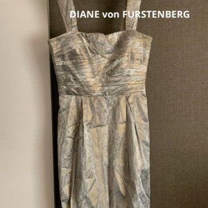 DIANE von FURSTENBERG Champagne Gold Dress